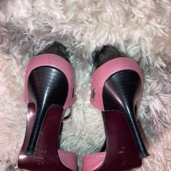 Via Spiga Black Pink Leather Wingtip - Picture 5 of 8